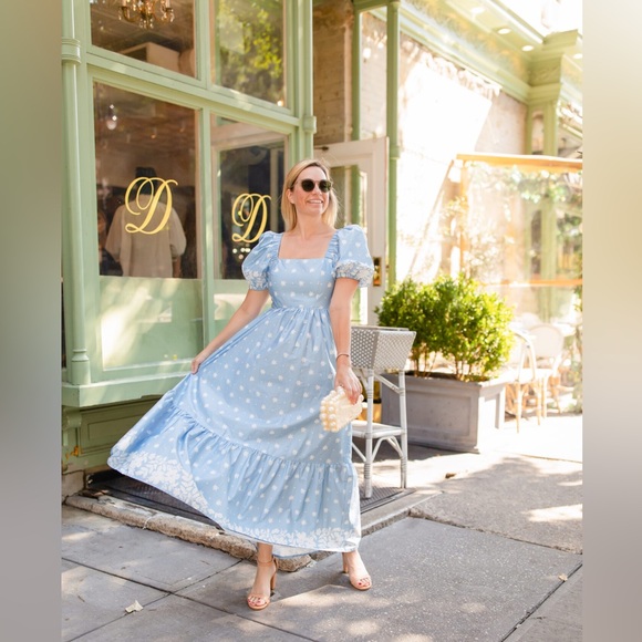 Dresses & Skirts - Mason’s Daughter Blue Floral Maxi dress S